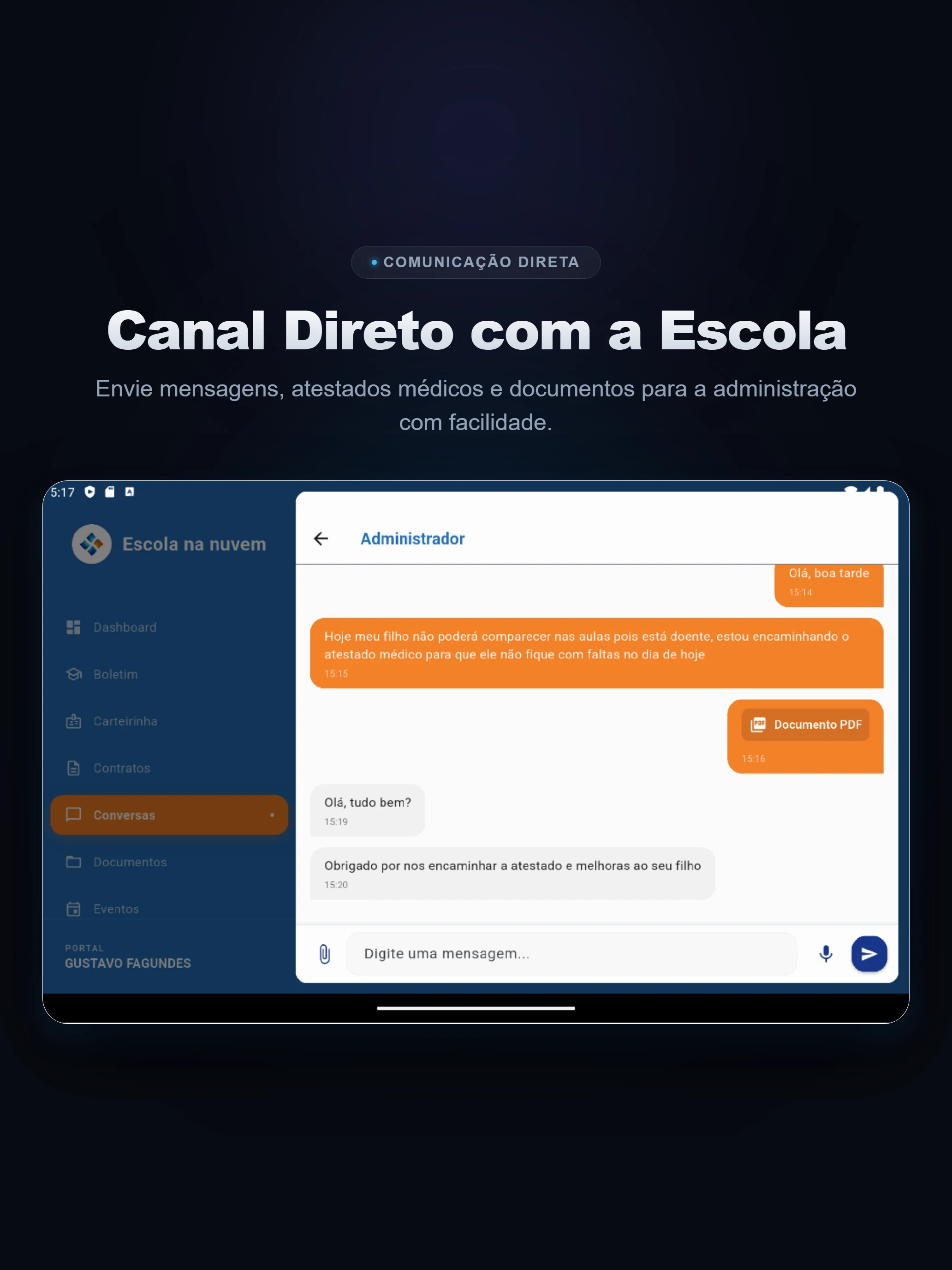 Escola na nuvem screenshot