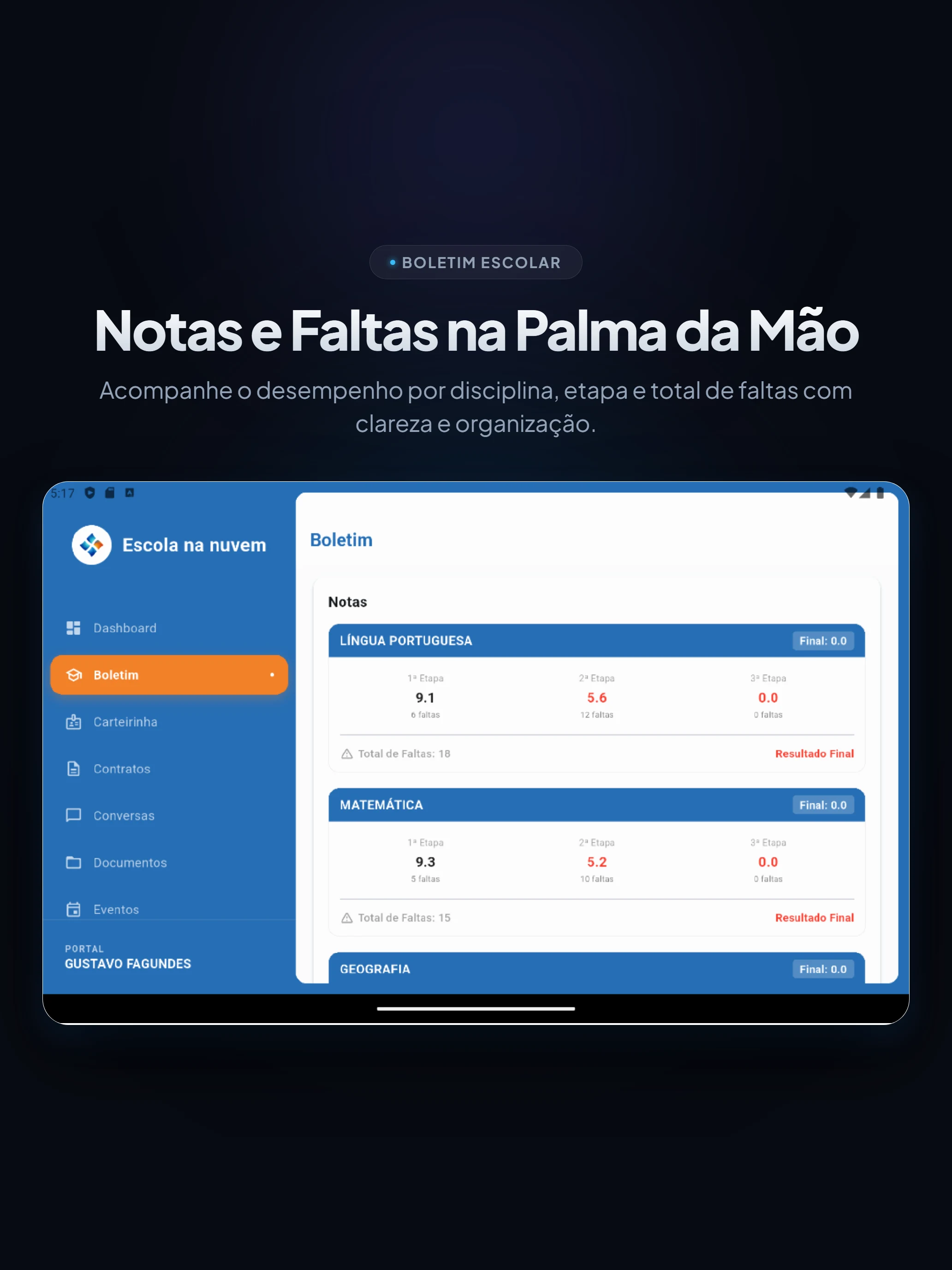 Escola na nuvem screenshot