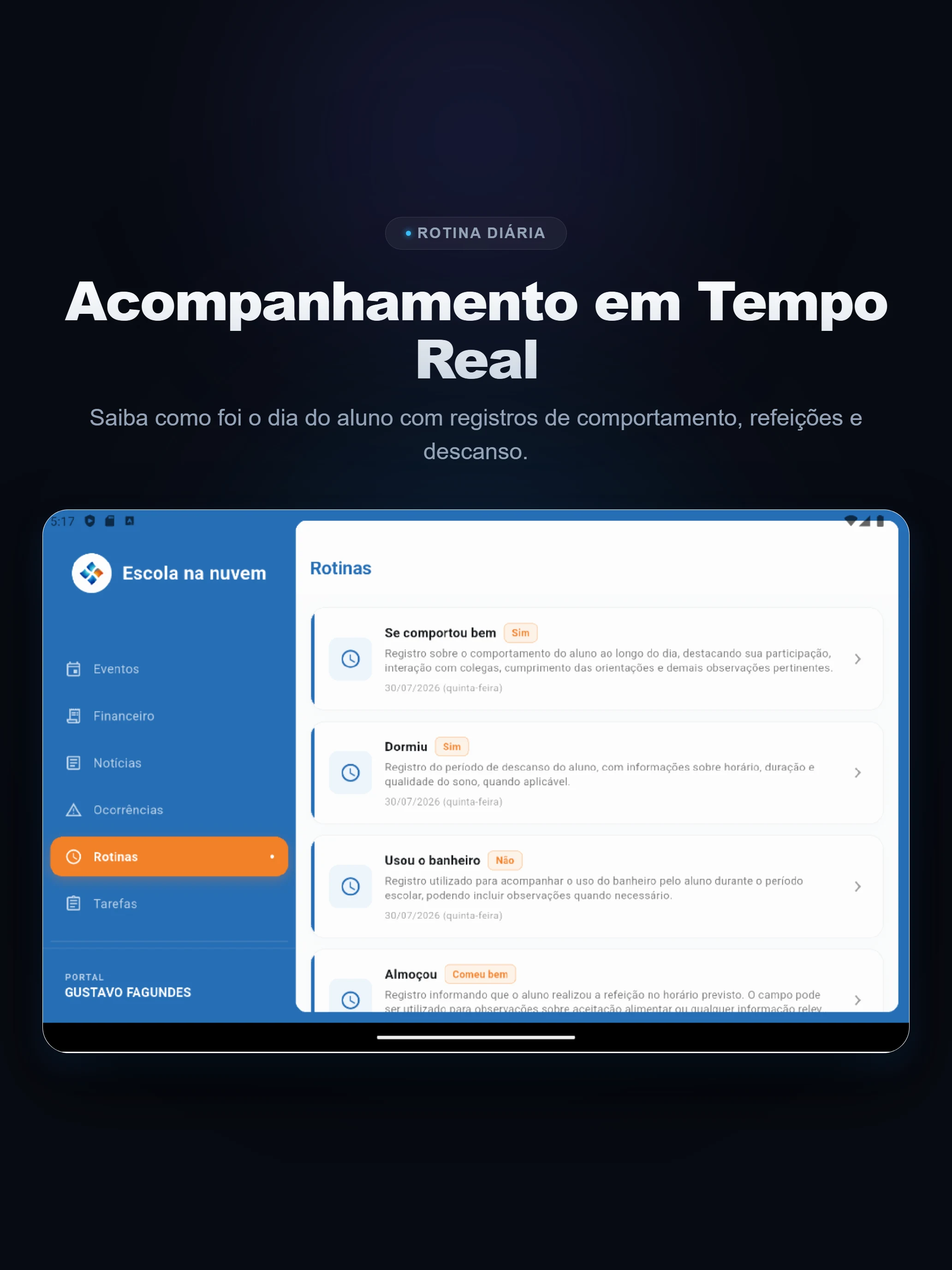 Escola na nuvem screenshot