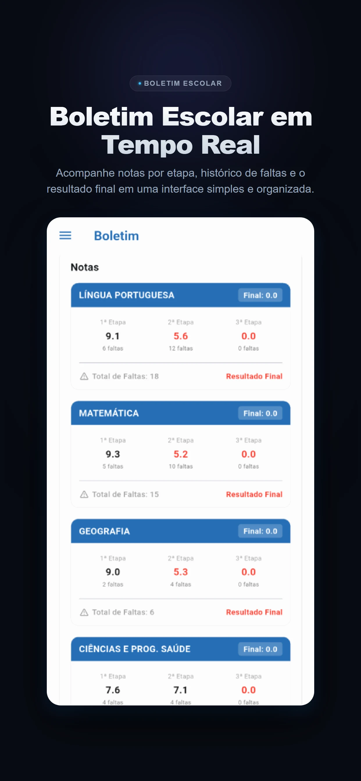 Escola na nuvem screenshot